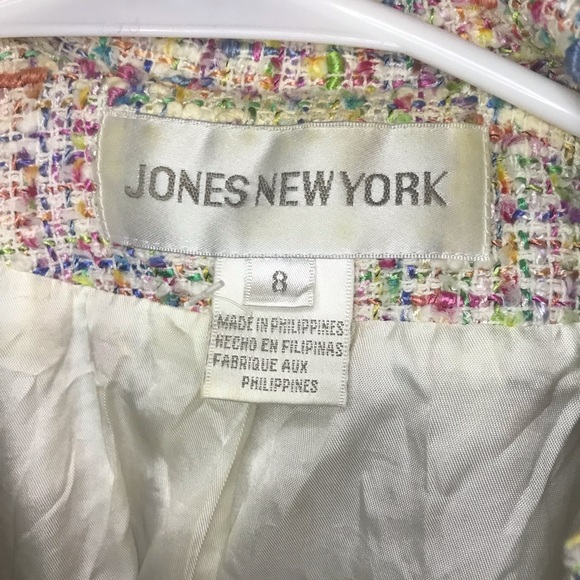 Jones NY rainbow button blazer with pockets - Picture 3 of 3